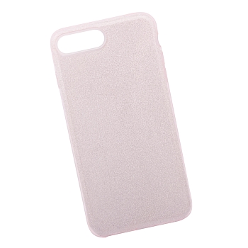 Силиконовая крышка "LP" для Apple iPhone 7 Plus, 8 Plus "Блёстки" TPU, розовая (европакет)