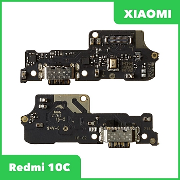 Системный разъем (разъем зарядки) для телефона Xiaomi Redmi 10C, микрофон
