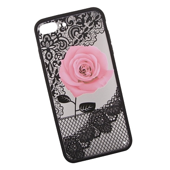 Защитная крышка "LP" для Apple iPhone 7 Plus, 8 Plus, Роза розовая (европакет)