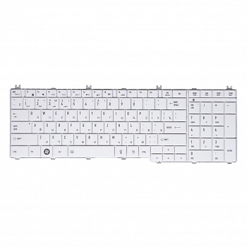 Клавиатура для ноутбука Toshiba Satellite C650, C660, L650, L670, L750, L750D белая