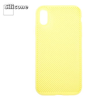 Силиконовый чехол "LP" для Apple iPhone XR "Silicone Dot Case", желтый (коробка)